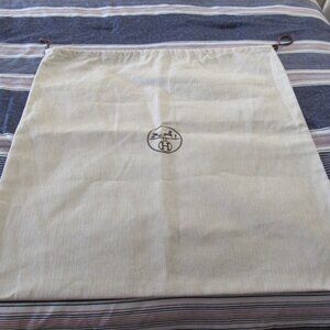 HERMES EXTRA LARGE DRAWSTING DUSTER DUST BAG DUSTBAG 23" X 23"